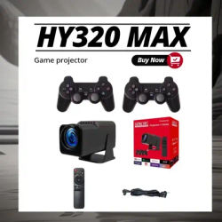 High-Quality 400ANSI Projetor para Casa with Immersive Cinema Experience, HY320 MAX 180° Rotation 1080P 4K Gaming Projector