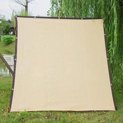 TEMU Rv Beige Anti- Shade Net Edge Household Courtyard Balcony Car Plant Mesh Suitable For Terrace Deck Garden Porch Patio Rooftop Solarium Light-shielding Net Outdoor