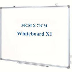 TEMU Milisten Hangable Double Sided Whiteboard, White And Green Erasable Board, Wall Magnetic Drawing Whiteboard With 8 Coloured Pens And 1 Board Eraser, Aluminium Wall Mounted Frame For