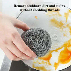 Stainless Steel Scrubber, Scrubbing Scouring Pad, Steel Wool Scrubber for Kitchens, Bathroom and More Strong Resistance