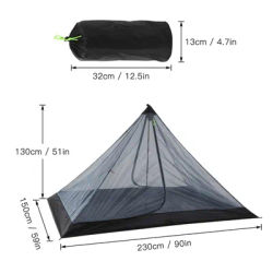 Inner Tent Mesh Tent Camping Mesh Tent Double Side Zippers Outdoor Rope Single/ Double Person Tent (No Rod) Ultralight