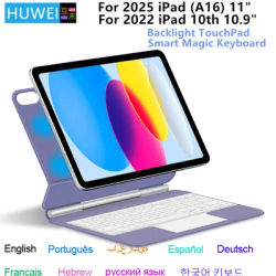 Magic Keyboard for iPad A16 11th 2025 Smart Case for iPad 11th 10th Generation 11 inch (A16) Tablet Magnetic Book Cover Folio