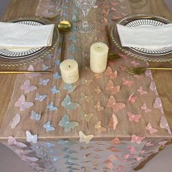 TEMU 1pc Table Runner - 3d Pastel Polyester Decor With Vibrant For Party, Home Kitchen, Restaurant | Ideal For Halloween, Thanksgiving, Christmas, Decorations