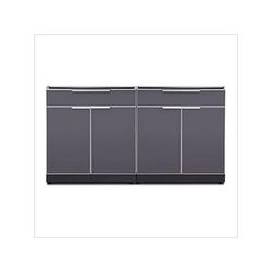 NewAge Outdoor Kitchens Aluminum Slate 2-Piece Outdoor Kitchen Set (No Countertop)