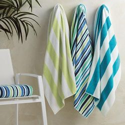 Set of 4 Laguna Stripe Beach Towels - Rio - Frontgate Resort Collection™