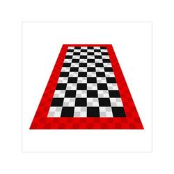 Swisstrax Ribtrax Pro One Car Garage Floor Tile Mat (Jet Black / Arctic White / Racing Red)