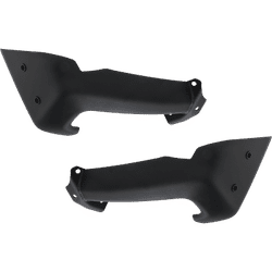 Replacement Bumper End Steel Painted Black, Front, Driver & Passenger Side, 1-year unlimited-mileage warranty SET-RF01110051