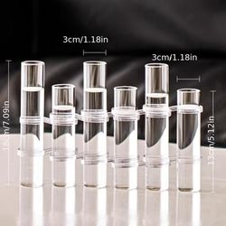 TEMU 6/8pcs Transparent Glass Vase, Round Shape, High-value Glass Decoration, For Home, Holiday Gift, Flower Arrangement, Hydroponic Plant Pot, Combination Vase Decoration