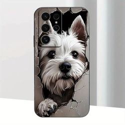 TEMU Shockproof Dog Print With Lens Protection, Tpu Black Mobile Accessories For Models, Including S22, S23, S24, And More.