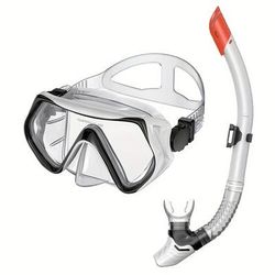 TEMU Adult Dry Snorkel Set, 180° Panoramic Mask, Professional Snorkeling Gear For Free Breathing And Swimming, Pc Material, Festival, Outdoor Water Sports Equipment
