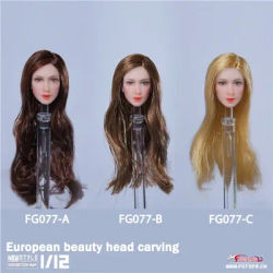 Fire Girl Toys FG077 1/12 European Female Head sculpt Hair Transplant Head Carving Model Fit 6'' Soldier Action Figure Body