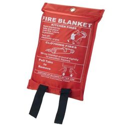 TEMU & Brown 1m X 1m Soft Case Fire Blanket – Large, Quick With Loops – Fire Extinguisher For Home, Kitchen, Office,