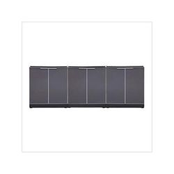 NewAge Outdoor Kitchens Aluminum Slate 3-Piece Outdoor Kitchen Set (No Countertop)