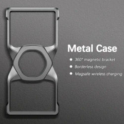 Metal Frame Magnetic Phone Case for Samsung Galaxy S25 Ultra Plus Aluminum Frameless Wireless