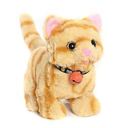 peluche gatto animale di peluche gatto interattivo robot gatto robotico che abbaia miagola gattino controllo touch animale domestico elettronico robot gattino giocattolo gatto animato per bambina