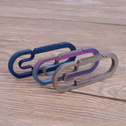 Titanium Alloy Keychain for Outdoor Camping, Carabiner, Hanging Buckle, Ho