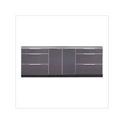 NewAge Outdoor Kitchens Aluminum Slate 4-Piece Outdoor Kitchen Set with Countertops