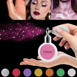 Star glitter spray, mixing color system, body makeup highlighter, 3D glitter fine powder, suitable for performances and banquets