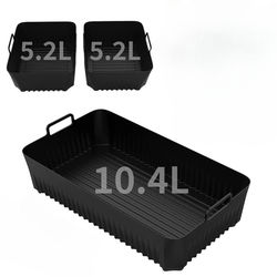 TEMU 3pcs Air Fryer Tray, Suitable For Ninja Af500 Air Fryer Liner Basket Reusable Oven Baking Pan Silicone Baking Pan