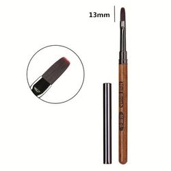 TEMU 1/2pcs Sandalwood Handle Gel Brush Nail Art Gel Tip Extension Acrylic Building Accessories Nail Art Brush