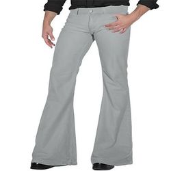 Retrò Vintage Anni '70 Lunghezza lunga Pantaloni Pantaloni a zampa d'elefante Pantaloni a zampa Hippie Tinta unica Costume Per uomo Mascherata Abbigliamento quotidiano Parata dell'Orgoglio Mese