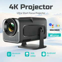 Woopker 4K Projector 300ANSI HY320 mini Newly Native 720P Android 11 Wifi6 Keystone Correction Ultra Short Focus 180° Rotable Pr