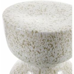 Kamachumu 18"H x 13"W x 13"D Cream/Sage Outdoor End Table - Boutique Rugs