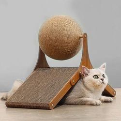 TEMU Cat Scratcher, Scratch-proof Sisal Post | Stylish Vertical Cat Scratching Post With Cat Scratcher Ball, Durrable Thickened Cat Scratching Post For Indoor Cats