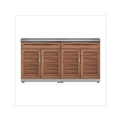 NewAge Outdoor Kitchens Grove 3-Piece Outdoor Kitchen Set with Countertops and Covers