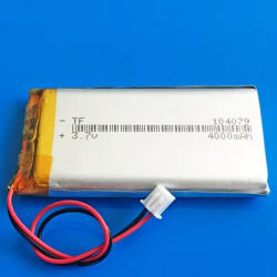 3.7V 4000mAh Polymer Lithium Lipo Rechargeable Battery 104079 + JST XHR 2.54mm 2pin For GPS DVD PAD tablet pc laptop power bank