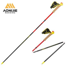2 Pcs AONIJIE E4212 Folding Carbon Fiber Hiking Poles with Quick Lock System Ultralight for Hiking Camping Mountaining