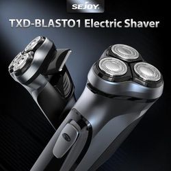 TEMU Electric Razor For Men Cordless: Wet/dry Rotary Shaver - Usb Fast Charging & Care - Pop Up Trimmer & Precision Blades