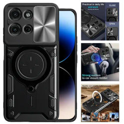 For Motorola Moto G75 5G Case Armor Magnetic Car Holder Ring Phone Case For Moto G75 G 75 MotoG75
