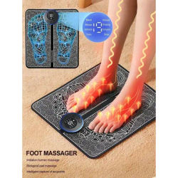 EMS Foot Massager Rechargeable Massage Pad Foot Relaxation Pad Electric Foot Massage Tools Promote Blood Circulation