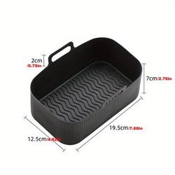 TEMU Silicone Air Fryer Liner, Food Grade Baking Pan, Suitable For Pizza And Fried Chicken, Kitchen And Restaurant Grade Oven Safe Accessories
