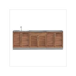 NewAge Outdoor Kitchens Grove 4-Piece Outdoor Kitchen Set with Countertops