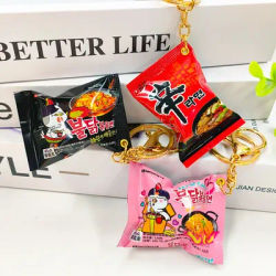 Simulation Instant Noodles Keychain On The Phone Mini Snacks Pendant Bag Pendant Jewelry Gifts