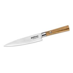 Boker Solingen Damascus Olive Utility Knife 5 3/4in Pakkawood Handle 130434DAM