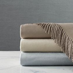 Plaza Silk Cotton Throw - Sage - Frontgate
