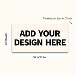 TEMU Customizable Non-slip Rubber Mouse Pad With Stitched Edges - Personalized Desk Mat For Office, Laptop, Gaming - Perfect Gift For , Large Size, Durable & Stylish Design, Mouse Pads For Desk