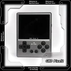 GKD Pixel2 Handheld Game Console Portable Retro Game Console 2.4" IPS Screen 640x480Ips Rk3326s Metal CNC Body Man Birthday Gift