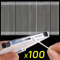 Coton-tige de nettoyage jetable sans poussière, 100 à 25 pièces, bâton en coton pour AirPods, écouteurs, casque, Port de Charge de téléphone, accessoires de nettoyage