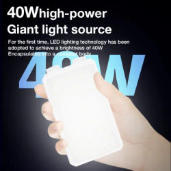 Portable LED Video Light 40W RGB Pocket-Sized Mini Portable Light Temperature Control Built-in Rechargeable Battery PD Charging