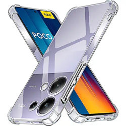 Shockproof Clear Silicone Soft Back Case for Xiaomi Poco M6 Pro 4G X7 X6 X5 F5 Pro M5s C65 Pocco Pocophone Phone Cases Covers