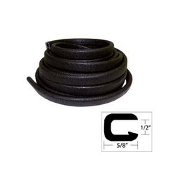 TACO Marine Flexible Vinyl Trim - 1/2" Opening x 5/8"W x 25'L - Black V30-1316B25-1