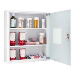 Barska Standard Medical Cabinet12.4x3.94x14.17inWhite CB12822