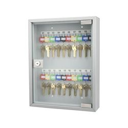 Barska 20 Position Key Cabinet w/Glass DoorGray CB12952