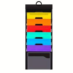 TEMU 1pc Wall Organizer, 6 Pockets Size Stackable File Hanging Folder, School Office Home File Storage Organizer, Planner It Much Easier
