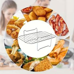 TEMU Stainless Steel Air Fryer Grill Rack - Rack For Air Fryers, Indoor And Outdoor Barbecue Artifact Suitable For Home, Restaurant, Kitchen Supplies