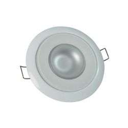 Lumitec Mirage 380 Lumens LED Flush Mount Down Non-Dimming Light Glass Finish White Bezel 113120
